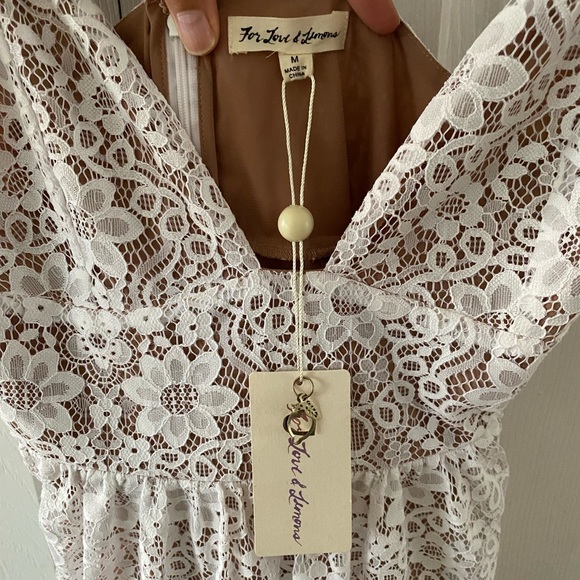 NWT: For Love & Lemons White Lace Dress - Picture 2 of 5